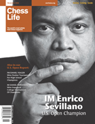GM Enrico Sevilliano on cover of Chess Life magazine 2008
